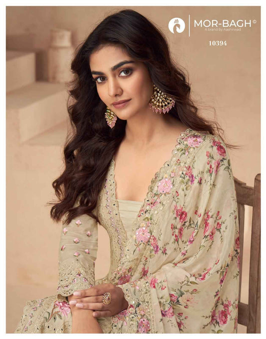Aashirwad Creation Aarna Color Plus Readymade Chinon Silk Dress